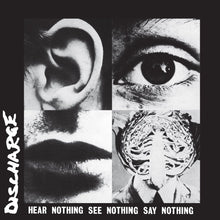 Load image into Gallery viewer, Discharge - Hear Nothing See Nothing Say Nothing (Black & White Swirl vinyl, Numbered)