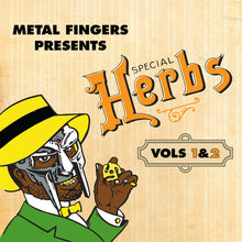 Load image into Gallery viewer, MF DOOM - Metal Fingers Presents: Special Herbs Vol. 1 &amp; 2 (2LP Mustard Yellow vinyl)
