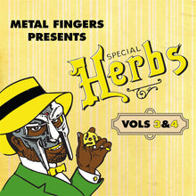 Load image into Gallery viewer, MF DOOM - Metal Fingers Presents: Special Herbs Vol. 3 &amp; 4 (2LP Lemon Yellow vinyl)
